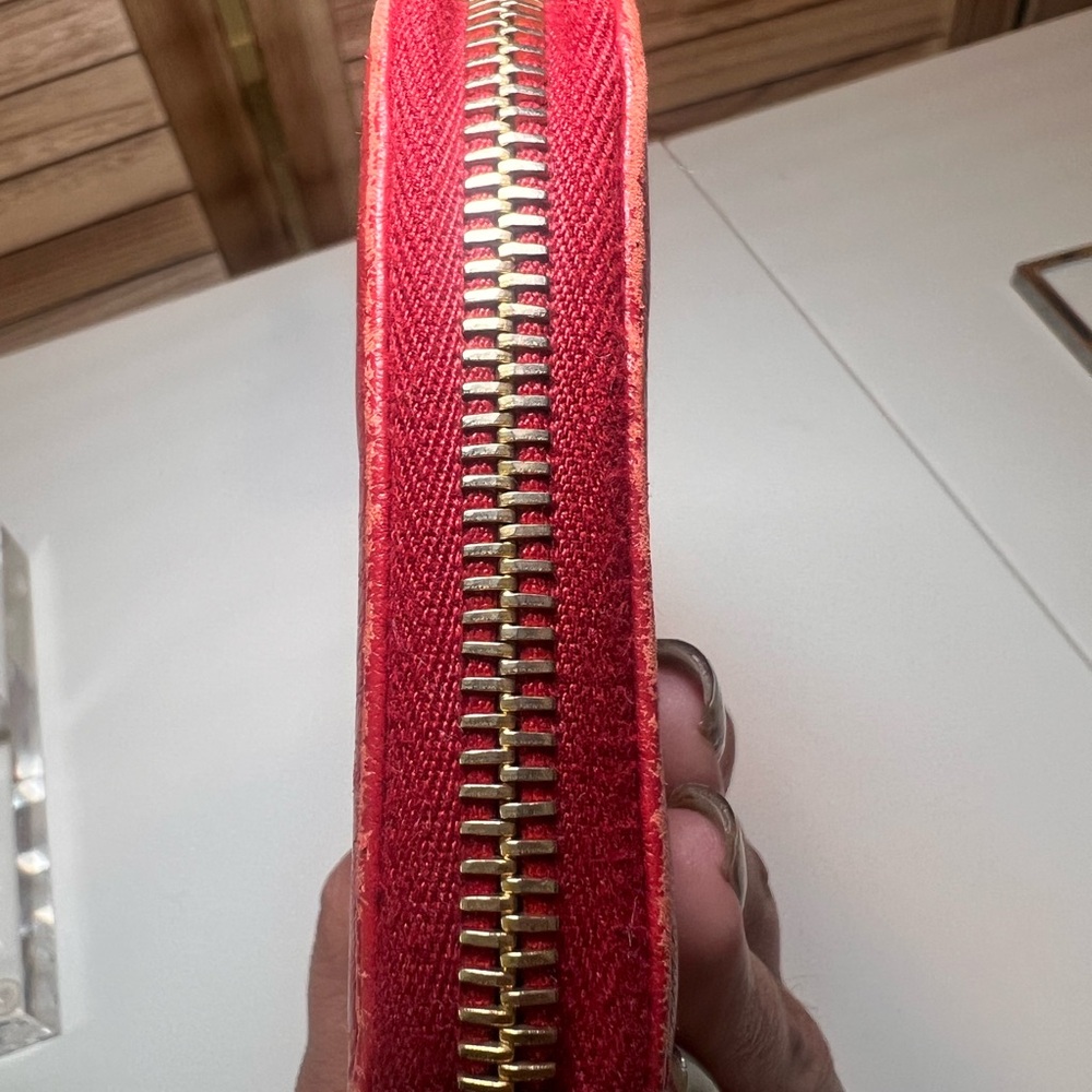 Prada Scarlet Leather Zip Wallet - Picture 11 of 16